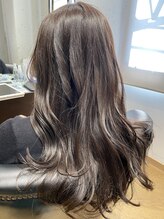 ブリーチなしのアッシュカラー/透明感カラー