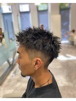 イメージア 町田店(IMAGE A) メンズツーブロックアップバングショート@30代40代50代60代