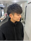 波巻きツイストスパイラルパーマ/フェザーパーマ/眉毛/メンズ 