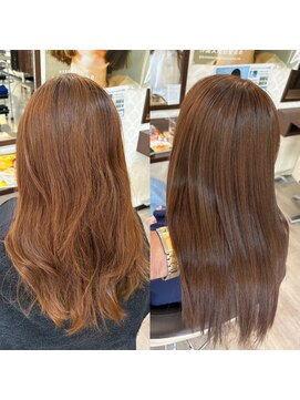 アチーヴ(achieve) 明るさ変えずに☆白髪も隠した艶髪ベージュカラー☆