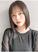 前髪20代30代40代◎愛されセミディ結べるボブ