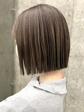 ノード(NODE) 栄小顔丸みボブミルクティーベージュ