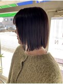 冬の切りっぱなしボブ