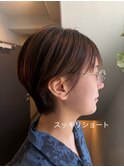丸みショートボブ/顔周りカット/20代30代40代50代/前髪/大宮