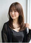 大人可愛い20代30代40代小顔ひし形韓国ロングレイヤー