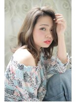 ソワン ドゥ ブレス 立花店(soin de brace)&nbsp;かきあげバングヴェールウェーブミディ/ココアベージュ