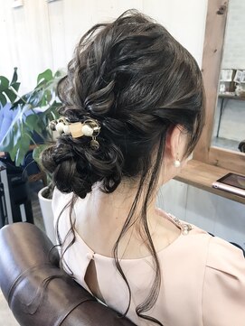 ヘアーサロン リベット(hair salon Libett) 【☆】結婚式ルーズシニヨンヘアアレンジ・ヘアセット 着物ヘア