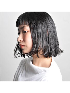 ファースト 吉祥寺(FIRST KICHIJOJI) ショートバング × 切りっぱなしボブ【FIRST】..毛先パーマ
