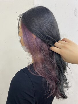 アジールヘア 北千住駅西口店(agir hair) インナーカラーラベンダーピンクブリーチカラーハイトーンカラー