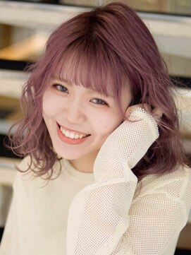 バブー バイ ビューティービースト アカデミー 広島店(ba-boo) ケアブリーチ×ピンクパープル