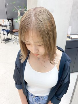 テトヘアー(teto hair) ミルクティーベージュ　ボブ　まろやかカラー