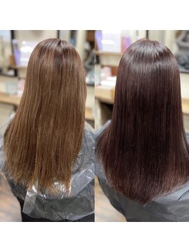 ルフレ 新宿本店2nd(Reflet) お客様カタログ#新宿髪質改善ブリーチハイトーンエクステ韓国