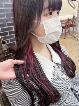 ネオリーブ クーロ(Neolive curro) インナーカラーイヤリングカラー×美髪ロング[横浜/東神奈川]3