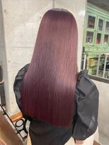 Cheri銀座ラベンダーベージュ×切りっぱなしロング