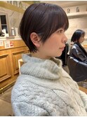 耳掛け丸みショートボブ