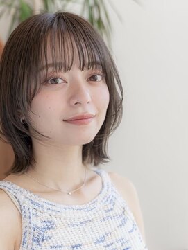 オースティン 調布アミックス(AUSTIN) 大人かわいい前髪セシルカットココアブラウンフリンジウェーブ