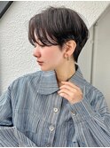 前髪長め大人小顔ショート30代40代50代　藤沢