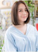 アシンメトリー黒髪艶カラー小顔前下がりボブc5戸頭20代30代40代
