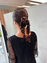 ガリカ 博多(Gallica)&nbsp;【長まなみ】結婚式お呼ばれに♪褒められルーズ編みおろしヘア