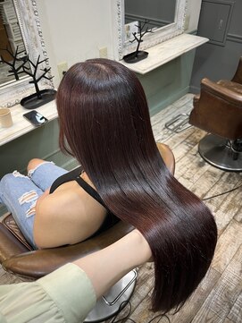 アズーア ヘアーアンドスパ(azure hair&spa) 秋色×ワインレッド