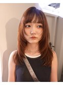 ダブルカラーで作る赤茶にギザレイヤー