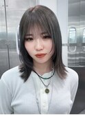 ミディアム美髪韓国ヘア顔周りレイヤー_ba543521