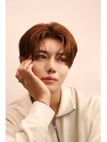 オーシャントーキョー 心斎橋(OCEAN TOKYO WEST) メンズヘアセンターパート毛流れブラウンカラー