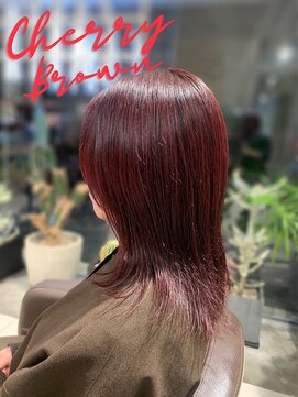 アース 武蔵境店(HAIR & MAKE EARTH) 武蔵境で叶える深みチェリーブラウン|エステで潤いとツヤを補う