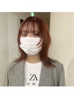 ニコ シモノセキ(NIKO Shimonoseki)&nbsp;ボブウルフ/ウルフカット/顔周りカット/オレンジブラウン