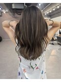 ハイライト30代40代白髪ぼかしレイヤーカットミディアム大人ヘア