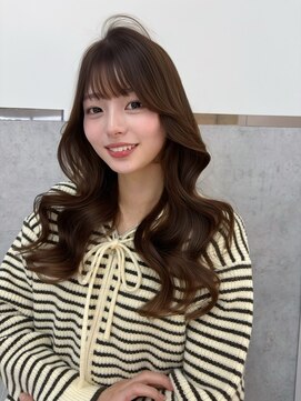 ロンドミラー 博多店(Lond Mirror) 大人ガーリーダークアッシュ似合わせカットミディアムレイヤー