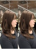 セミロングハッシュお客様スタイル