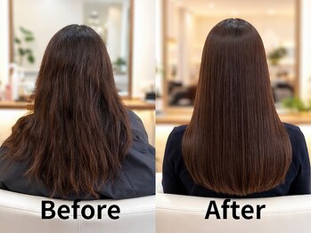 ビューティースペースラルジュヘアー(Beauty Space Large hair)の写真/ダメージレス施術でツヤ&潤いのある柔らかでナチュラルな仕上がりに♪季節のお悩みも解消しお手入れも楽に!