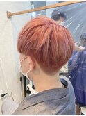 【松戸BULL】王道マッシュ×韓国風カラーアプリコットピンク