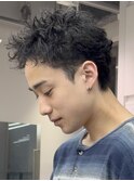 大分ルーズパーマシャドウパーマメンズカットスパイキーショート