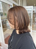 サラビューティーサイト 九大学研都市店(SARA Beauty Sight)&nbsp;【AIRI hair】顔まわりレイヤーくびれミディ/柔らかベージュ