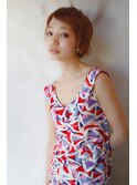 大人かわいい・エアリーショート・小顔・耳かけ・無造作・カール