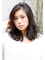 エミル 国分寺(emile)&nbsp;伸ばしかけかきあげ前髪の小顔ミディ【国分寺】