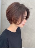 30.40代にオススメ×丸みのある前髪なしショート◎