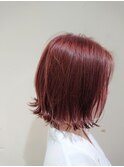 ボブ×ピンク【ブリーチカラー】ビタミンカラー