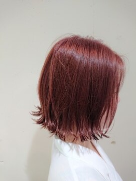 ネオリーブルノン 日吉(Neolive Runon) ボブ×ピンク【ブリーチカラー】ビタミンカラー