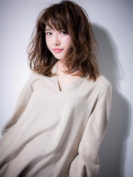 カバーヘア ブリス 大宮西口(COVER HAIR bliss) ダブルバングx無造作カールグラマラスセミディs大宮20代30代40代