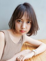 アイティー バイ アルバム 浦和店(IT by ALBUM) 大人ボブ_オリーブカラーハイライトカラー_27746