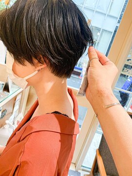 キャンバス バイ ネオリーブ 横浜西口(Canvas by neo.) 大人かわいい小顔丸みのあるショートボブ 20代30代40代