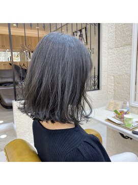 ティンク 天神(Tink) Masaki担当 アッシュグレー×外ハネボブ♪