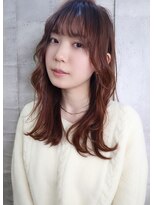 ブリス(VLISS)&nbsp;外ハネウエーブロング＿テラコッタくすみブルー