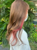 ナカオコアフュール(NAKAO COIFFURE)&nbsp;インナーカラー/イヤリングカラー　レッド