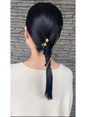 タイトヘアセットお呼ばれヘアセットタイトポニーテール