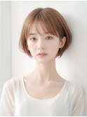 大人可愛いショートボブ、ひし形、艶髪、シースルー【京都駅】