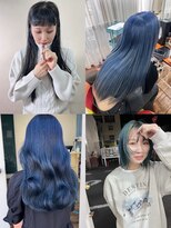 アンメリーアン(Ann merry ann)&nbsp;ブルーシルバーアッシュブルージュ透明感グラデーションカラー